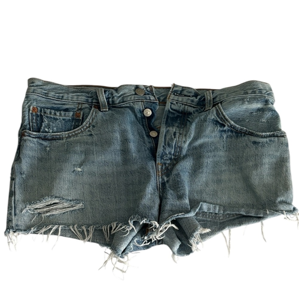 Levi Distressed Denim Shorts